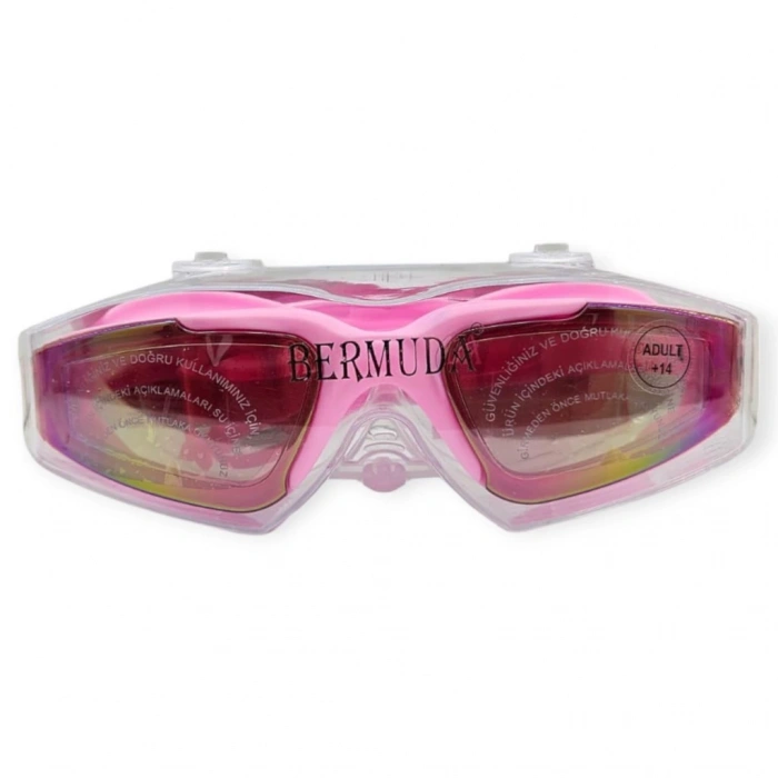 Yüzücü Gözlüğü Silikon Kulaklıklı PEMBE - 1710