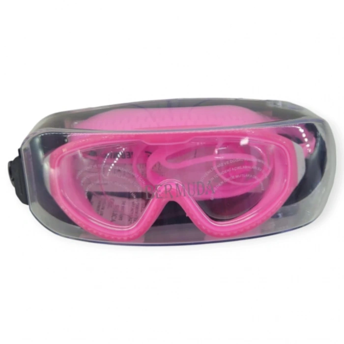Yüzücü Gözlüğü Silikon Kulaklıklı PEMBE - AF108