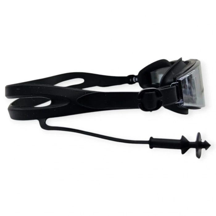 Yüzücü Gözlüğü Silikon Kulaklıklı SİYAH - 1710