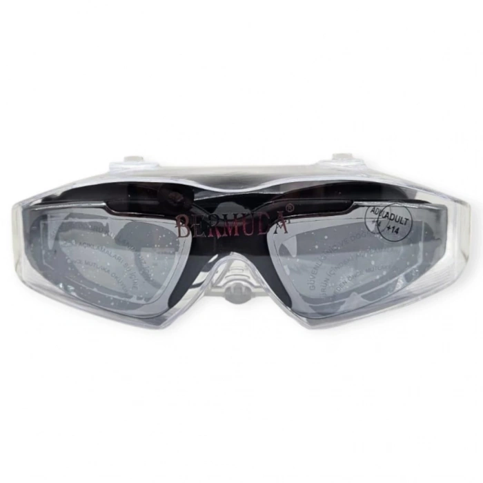 Yüzücü Gözlüğü Silikon Kulaklıklı SİYAH - 1710