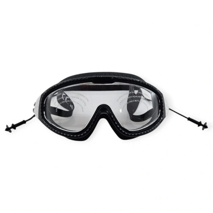 Yüzücü Gözlüğü Silikon Kulaklıklı SİYAH - AF108