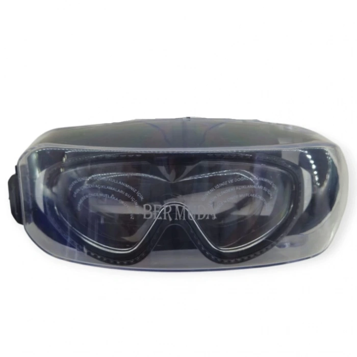 Yüzücü Gözlüğü Silikon Kulaklıklı SİYAH - AF108