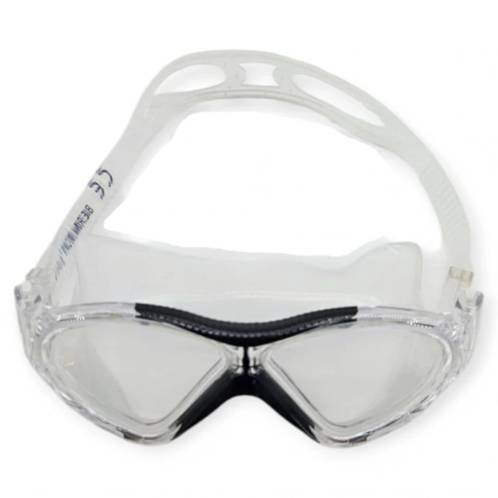 Yüzücü Sörf Gözlüğü Kulaklık Hediyeli BEYAZ/SİYAH - 8170