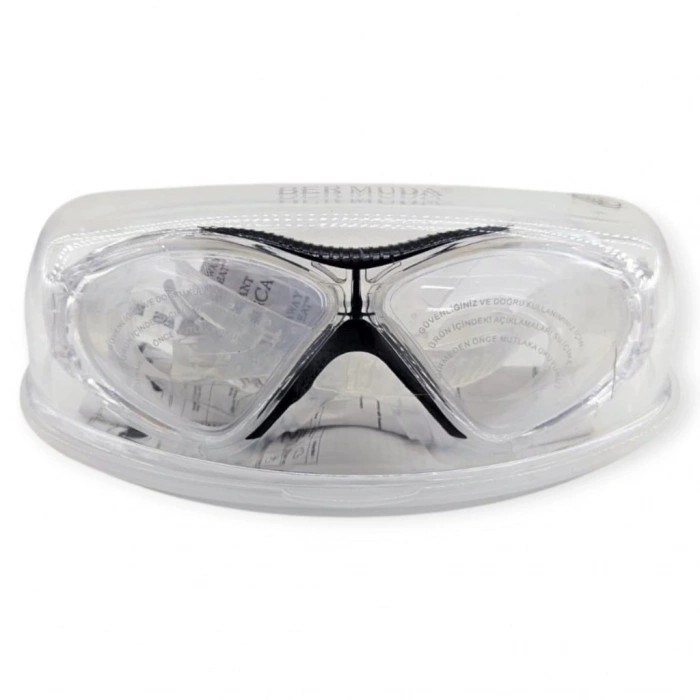 Yüzücü Sörf Gözlüğü Kulaklık Hediyeli BEYAZ/SİYAH - 8170