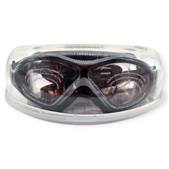 Yüzücü Sörf Gözlüğü Kulaklık Hediyeli SİYAH/GRİ - 8170