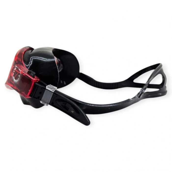 Yüzücü Sörf Gözlüğü Kulaklık Hediyeli SİYAH/KIRMIZI- 8170