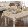25 Parça Masa Örtüsü Seti Karin Cappuccino