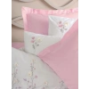 3D Nakışlı Çift Kişilik Saten Nev Takımı Jolie Pembe