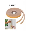 5 Adet Kapı Pencere Isı Yalıtım Süngeri Yapışkanlı Pencere Rüzgar Bandı 18MM x 2,5 MT