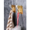 6lı Gold Kanca Askı Güçlü Yapışkanlı Mutfak Banyo Askısı