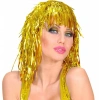 Altın Sarısı Işıltılı Metalize Parti Peruğu