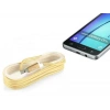 Android Örgü Şeklinde Renkli Çelik Şarj Data Kablosu - Gold