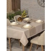 Antique Jasmine Bej Keten Masa Örtüsü