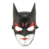Kırmızı Gözlü Siyah Batman Maske - Lastikli Batgirl Maskesi 28x17 cm