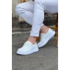 Beyaz Cilt Ortopedik Taban Erkek Casual Ayakkabı