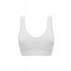 Beyaz Dikişsiz Kadın Pedli Sütyen Korse