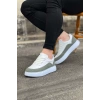 Beyaz Gri Ortopedik Taban Erkek Casual Ayakkabı
