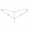 Beyaz İncili Özel Bölge Açık Zilli Fantezi Tanga - Beyaz