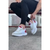 Beyaz Kırmızı Triko Erkek Spor Ayakkabı