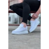 Beyaz Kot Kumaş Erkek Casual Ayakkabı