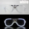 Beyaz Led Işıklı Parti Gözlüğü - Neon Glow Şerit Gözlük 3 Modlu