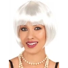 Beyaz Renk Parti Peruğu Kısa Küt Saç