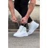 Beyaz Yüksek Taban Yarım Bilek Bot