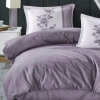 Butik Serisi Çizgili Ranforce Çift Kişilik Nev Takımı Suave v3 Lila