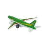 Çek Bırak Sesli Işıklı Metal Uçak - 180 - Yeşil