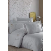 Çift Kişilik Poplin Premium Nakışlı Nev Diva Gri