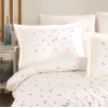 Çift Kişilik Poplin Premium Nakışlı Nev Spring Krem