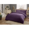 Çift Kişilik Saten Nevresim Takımı Basic Mor