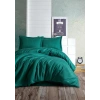 Çift Kişilik Saten Nev Takımı Elegante Stripe Petrol