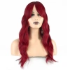 Dalgalı Perçemli Fiber Sentetik Orta Boy Peruk / Kızıl
