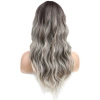 Dalgalı Perçemli Fiber Sentetik Orta Boy Peruk / Ombre ve Röfleli