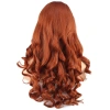 Dalgalı Perçemli Uzun Fiber Sentetik Peruk / Bakır