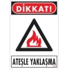 Dikkat Ateşle Yaklaşma Uyarı Levhası 25x35 KOD:850