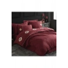 Elegant Nakışlı Pamuk Saten Çift Kişilik Nev Takımı Olimpos Bordo