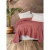 Embrova Şönil Çift Kişilik Yatak Örtüsü/Pike Takımı Loom Bordo