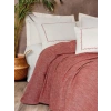 Embrova Şönil Çift Kişilik Yatak Örtüsü/Pike Takımı Loom Bordo