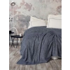 Embrova Şönil Çift Kişilik Yatak Örtüsü/Pike Takımı Loom Lacivert