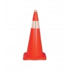 Esnek Kırılmaz Trafik Konisi Tek Reflektörlü 70 cm