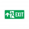 Exit Yukarı Sol Ok İşaretli Uyarı Levhası 17,5x25 KOD:956