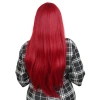 Fiber Sentetik Uzun Düz Kahküllü Peruk / Kızıl
