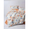 Flanel Nev Takımı Çift Kişilik Rina Kiremit
