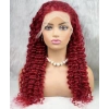 Gerçek Front Lace Tül Peruk / Derin Dalgalı / Kızıl 70/75cm
