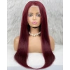 Gerçek Front Lace Tül Peruk / Düz / Koyu Kızıl 70/75cm