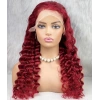 Gerçek Front Lace Tül Peruk / Yoğun Dalgalı / Kızıl 70/75cm