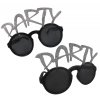Gümüş Simli Party Yazılı Parti Gözlüğü Show 15x7 cm
