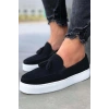 Günlük Spor Klasik Ayakkabı  Siyah Süet (Beyaz Taban)